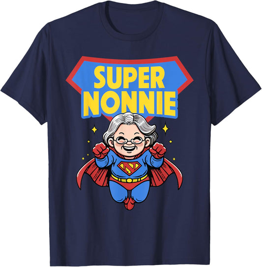 Mother’s Day Best Grandma Ever Nana Mimi Gigi Super A Nonnie T-Shirt - T-Shirt | Navy