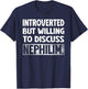 Funny Introverted But Willing To Discuss Nephilim Vintage T-Shirt - T-Shirt | Navy