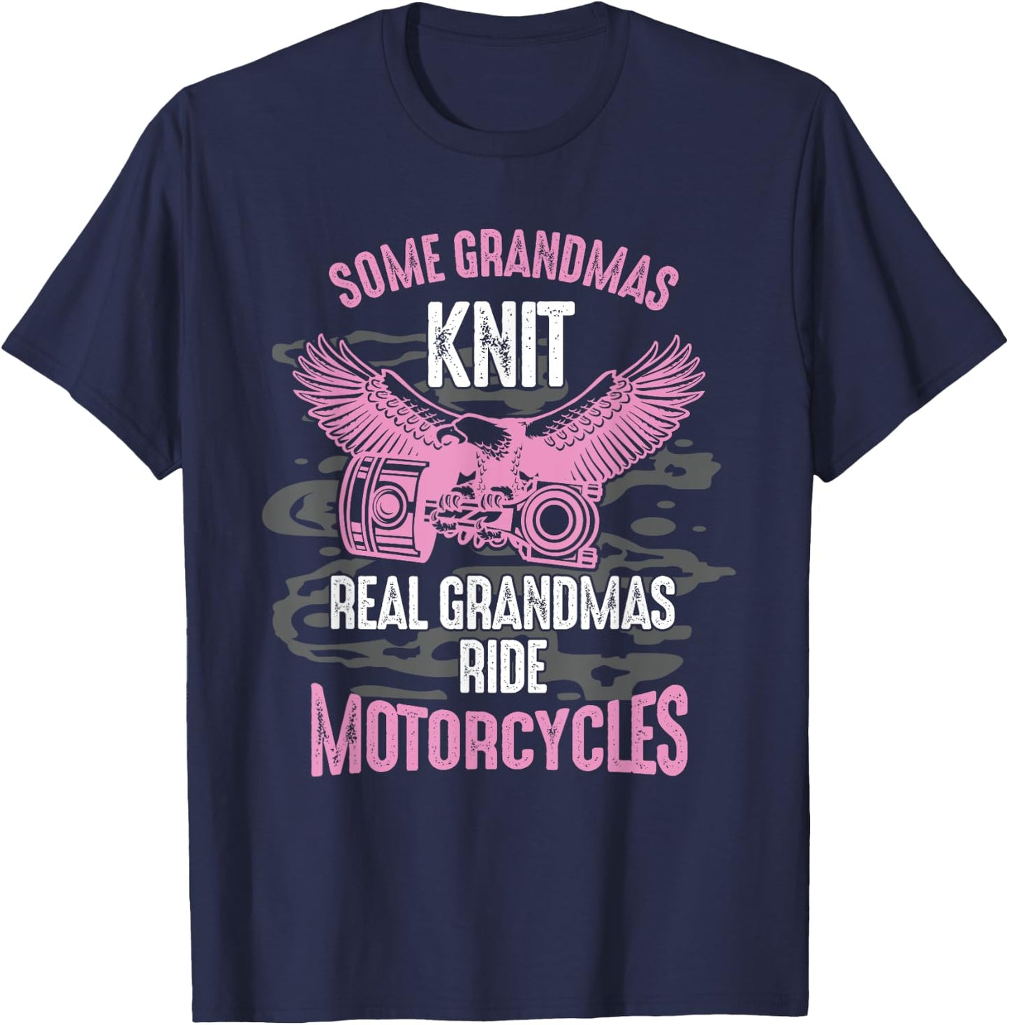 Motorcyclist, grandmother, motorist, cyclist, grandma T-Shirt - T-Shirt | Navy