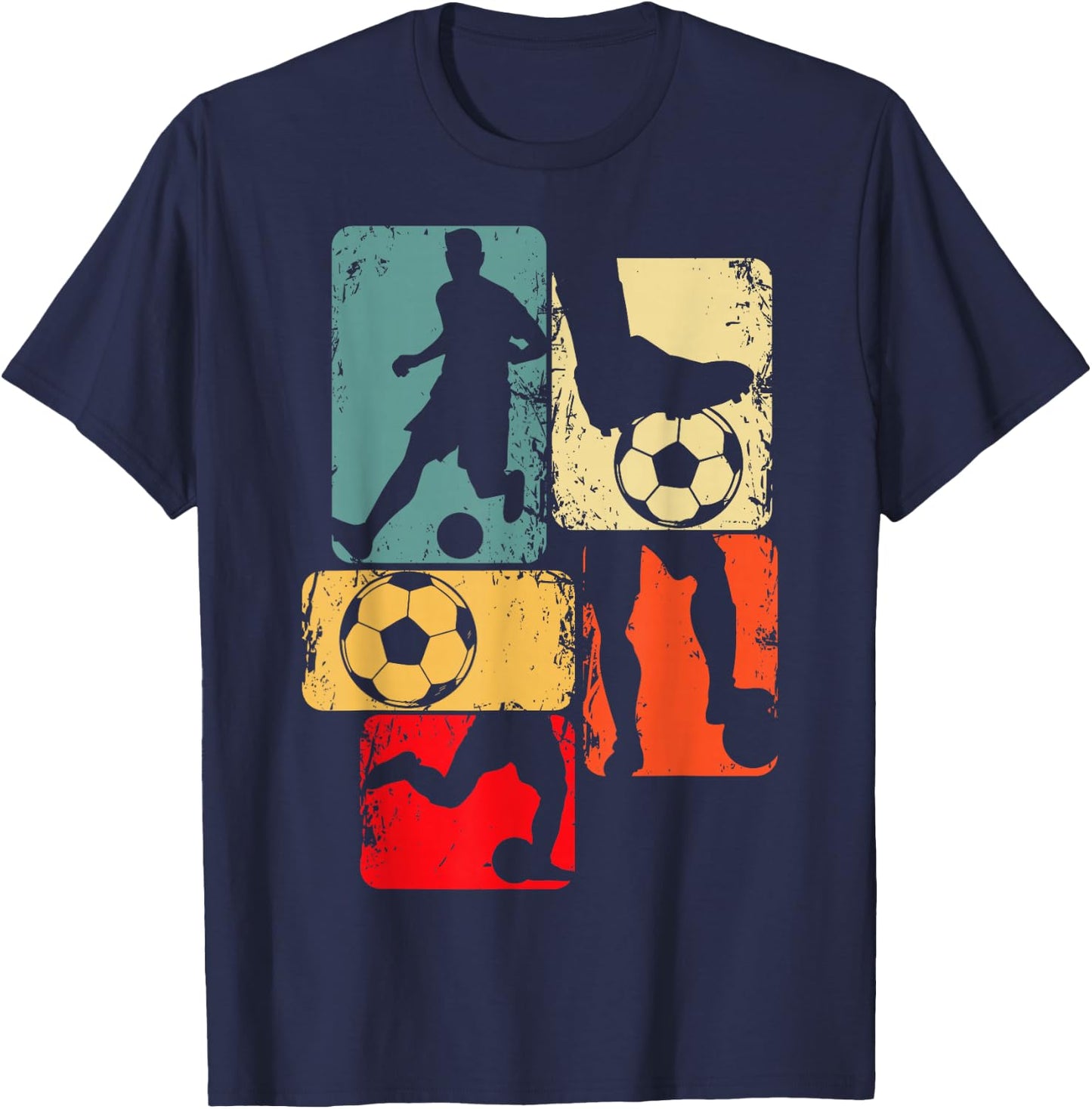 Football Player Boys Kids , black T-Shirt - T-Shirt | Navy