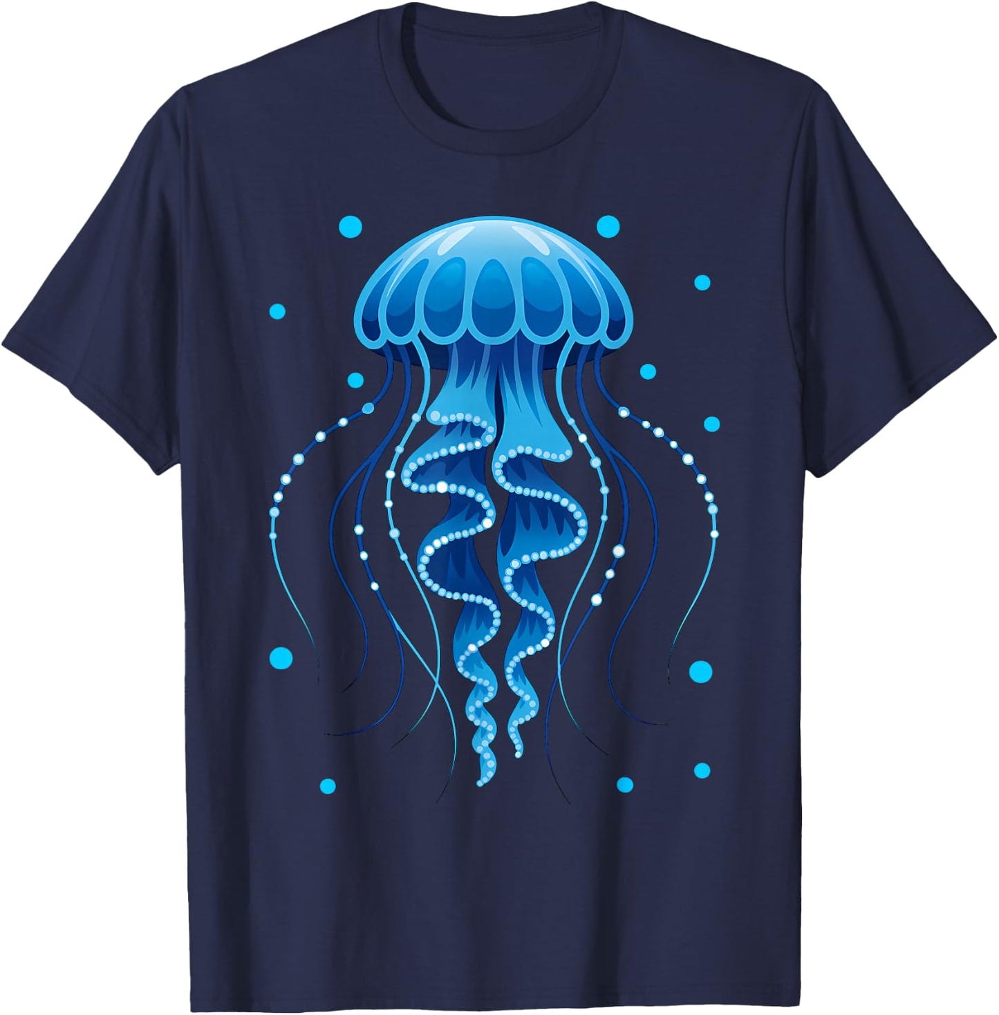 Frutiger Aero Y2K Jellyfish T-Shirt - T-Shirt | Navy
