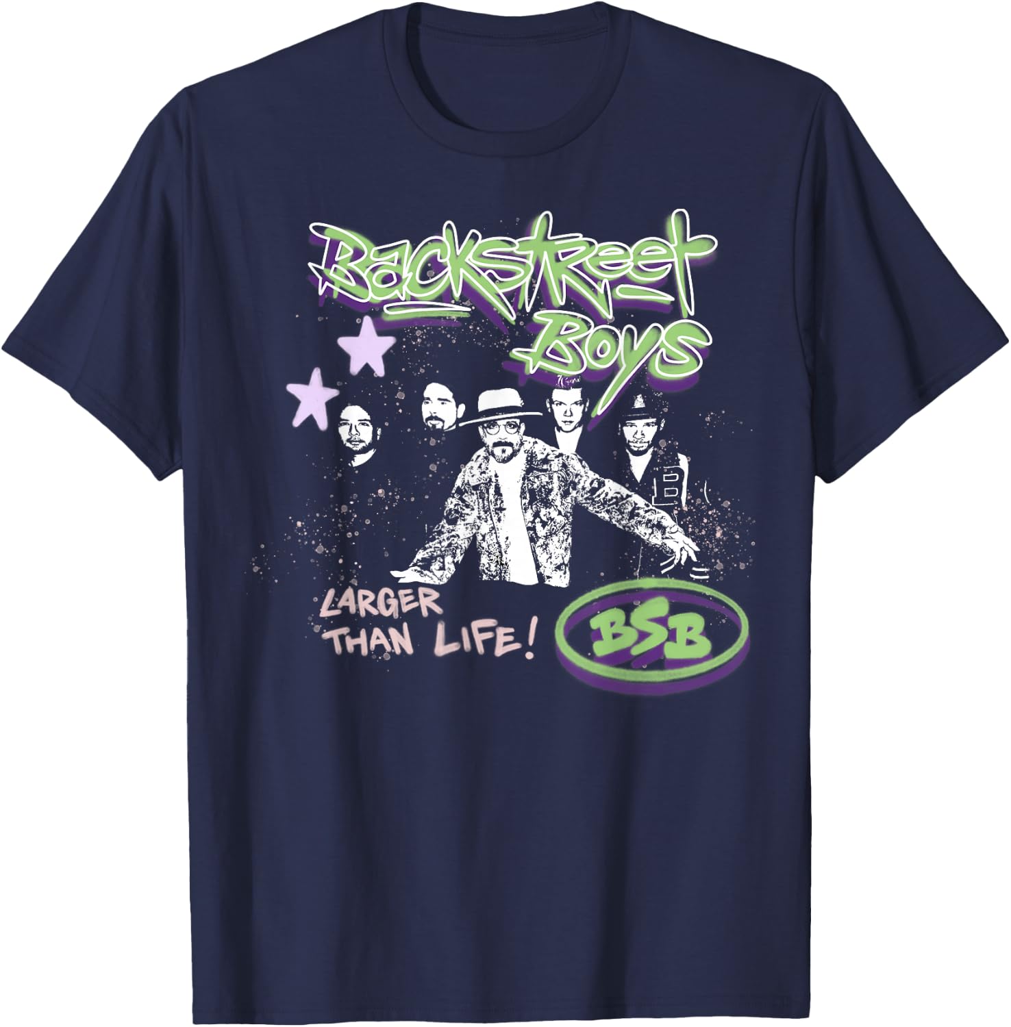 Backstreet Boys Graffiti Photo T-Shirt - T-Shirt | Navy