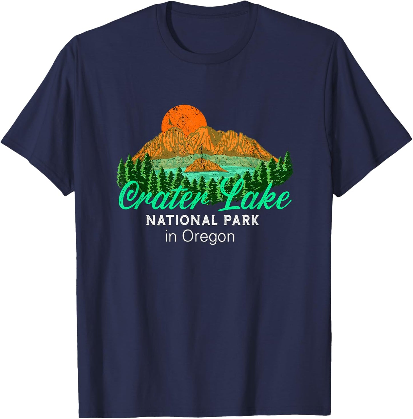 Crater Lake National Park Oregon T-Shirt - T-Shirt | Navy