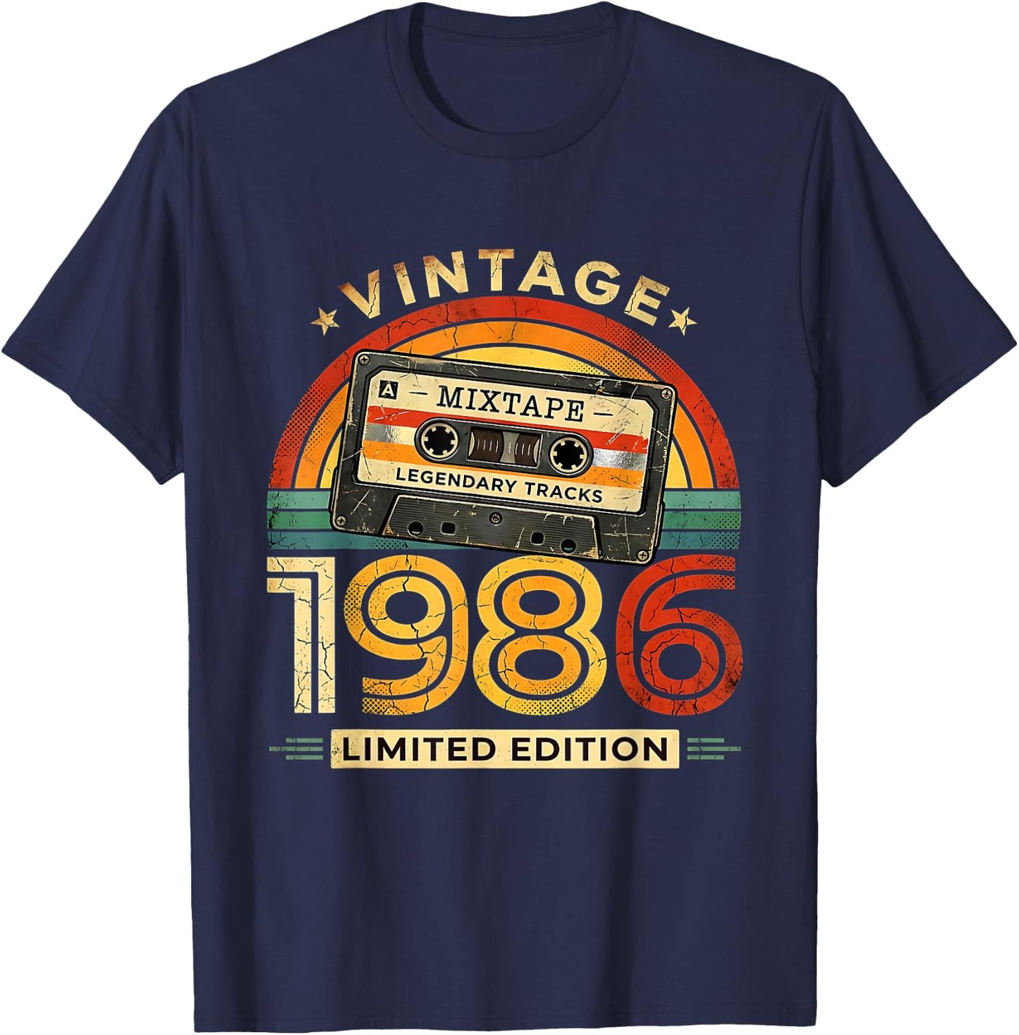 40 Geburtstag Mann Retro Vintage Limited Edition Deko lustig T-Shirt - T-Shirt | Navy