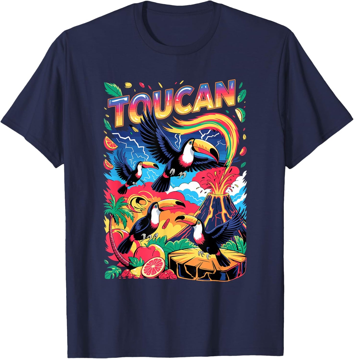 90s Vintage Toucan Toco Toucans T-Shirt - T-Shirt | Navy