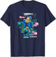 Minecraft Alex and Steve Under Water World T-Shirt - T-Shirt | Navy
