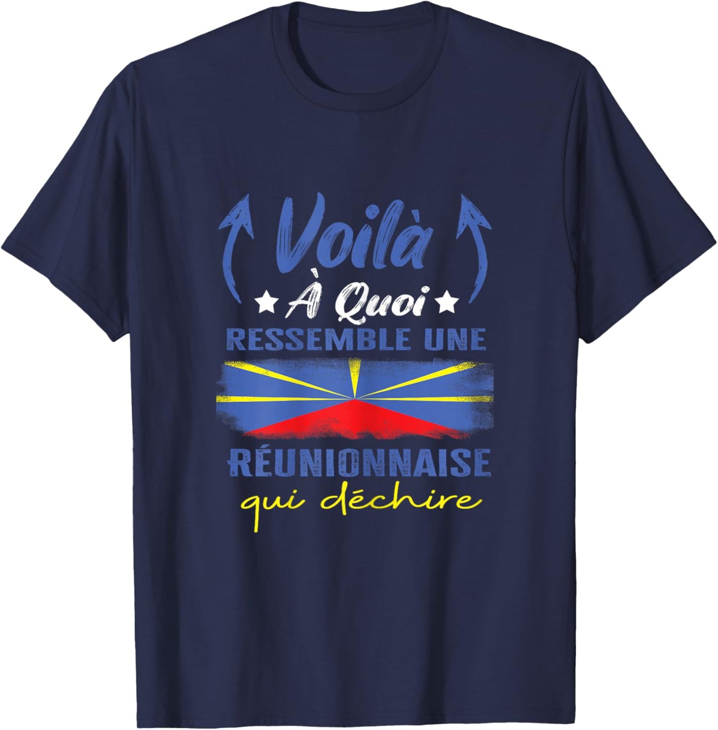 Reunionnaise 974 tears humour la reunion women's Gift, Black T-Shirt - T-Shirt | Navy