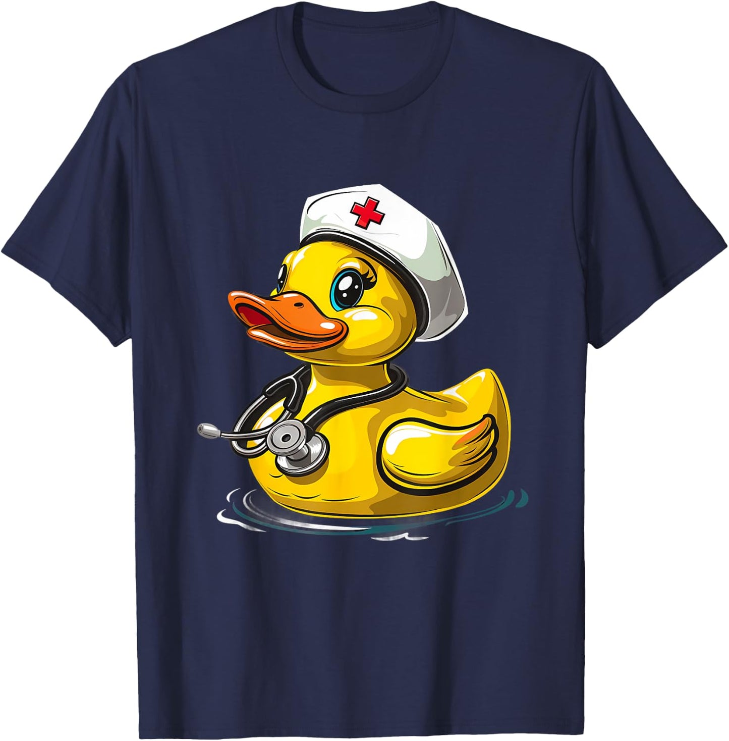Doctor Rubber Duck Nursing School Medical Rubber Duck T-Shirt - T-Shirt | Navy