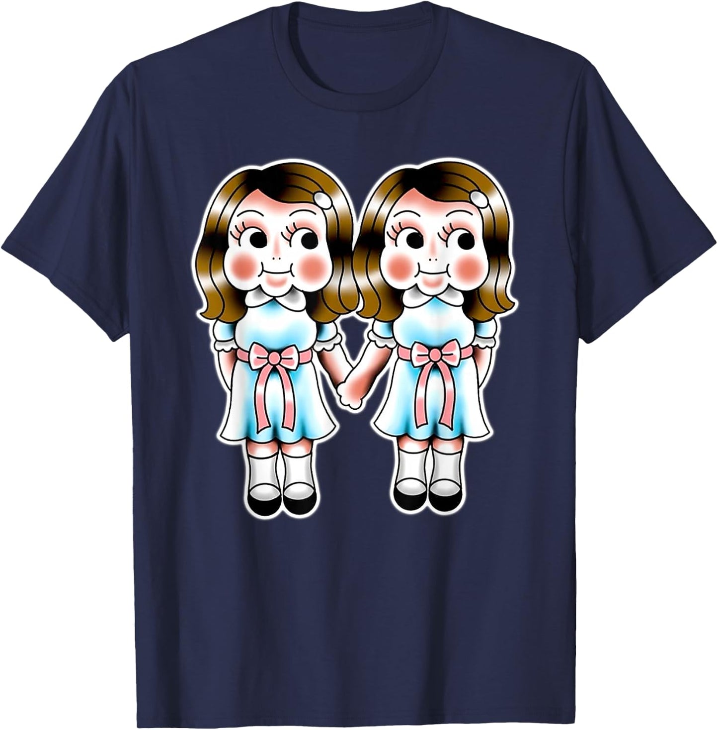 Kewpie Baby Twin Girls Twins T-Shirt - T-Shirt | Navy