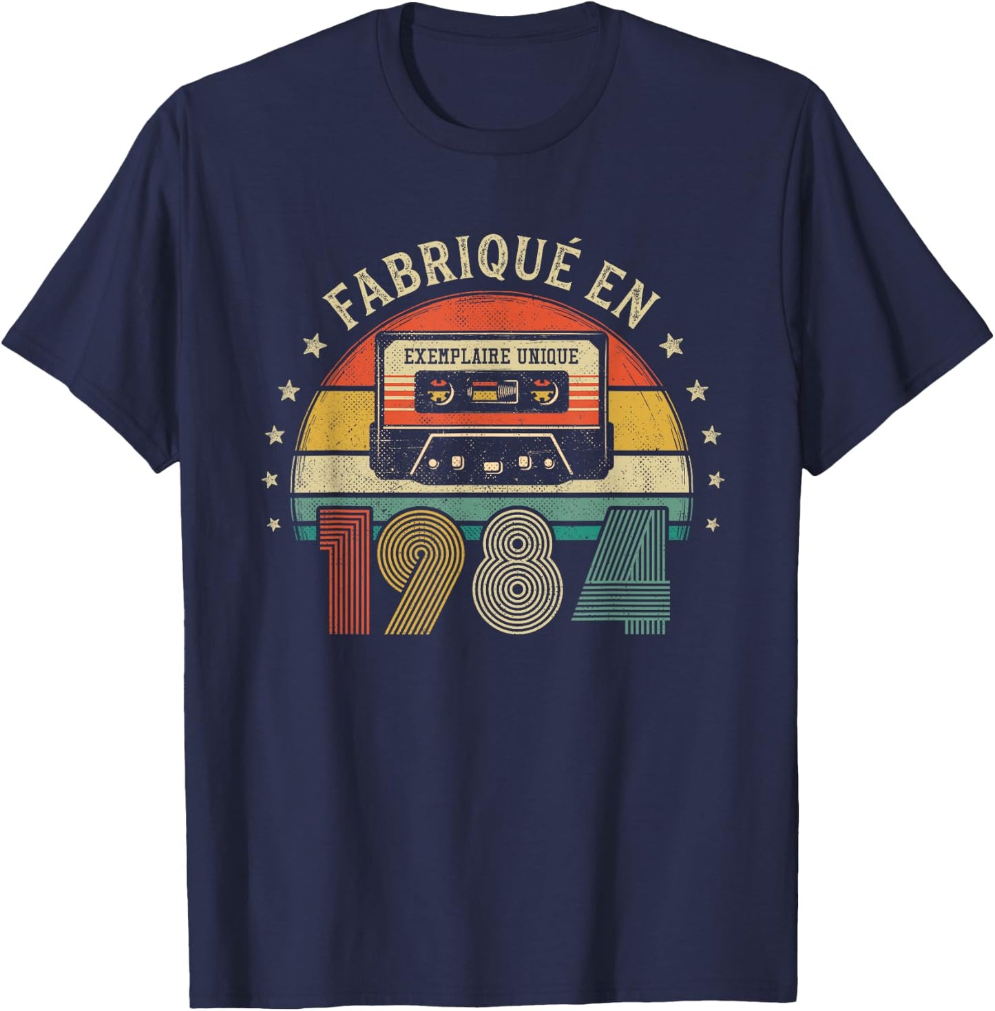 Made in 1984 Vintage Cassette - Birthday Gift 1984 T-Shirt - T-Shirt | Navy