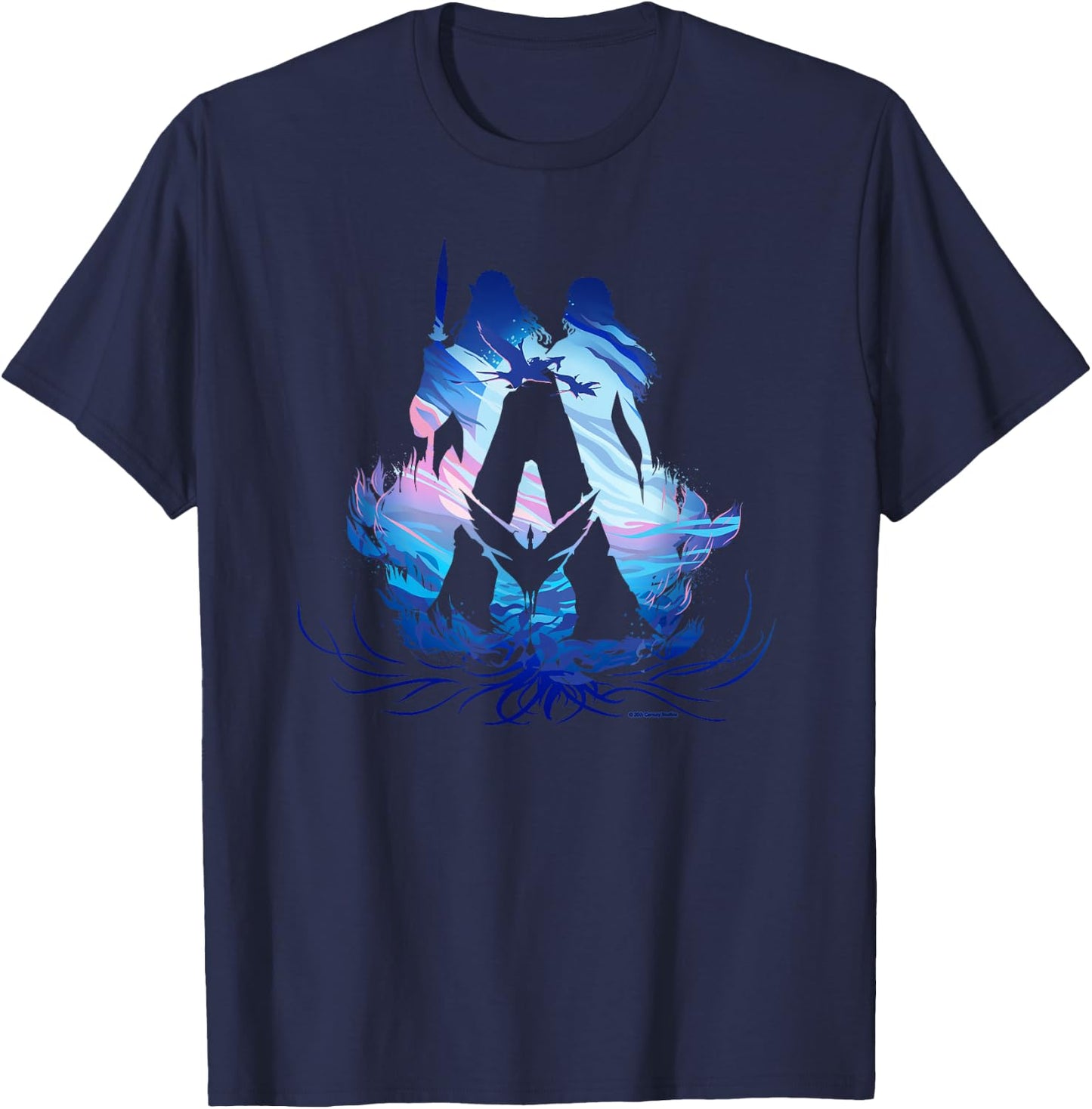 Avatar: The Way of Water Avatar A Logo Banshee Illustrated , black T-Shirt - T-Shirt | Navy