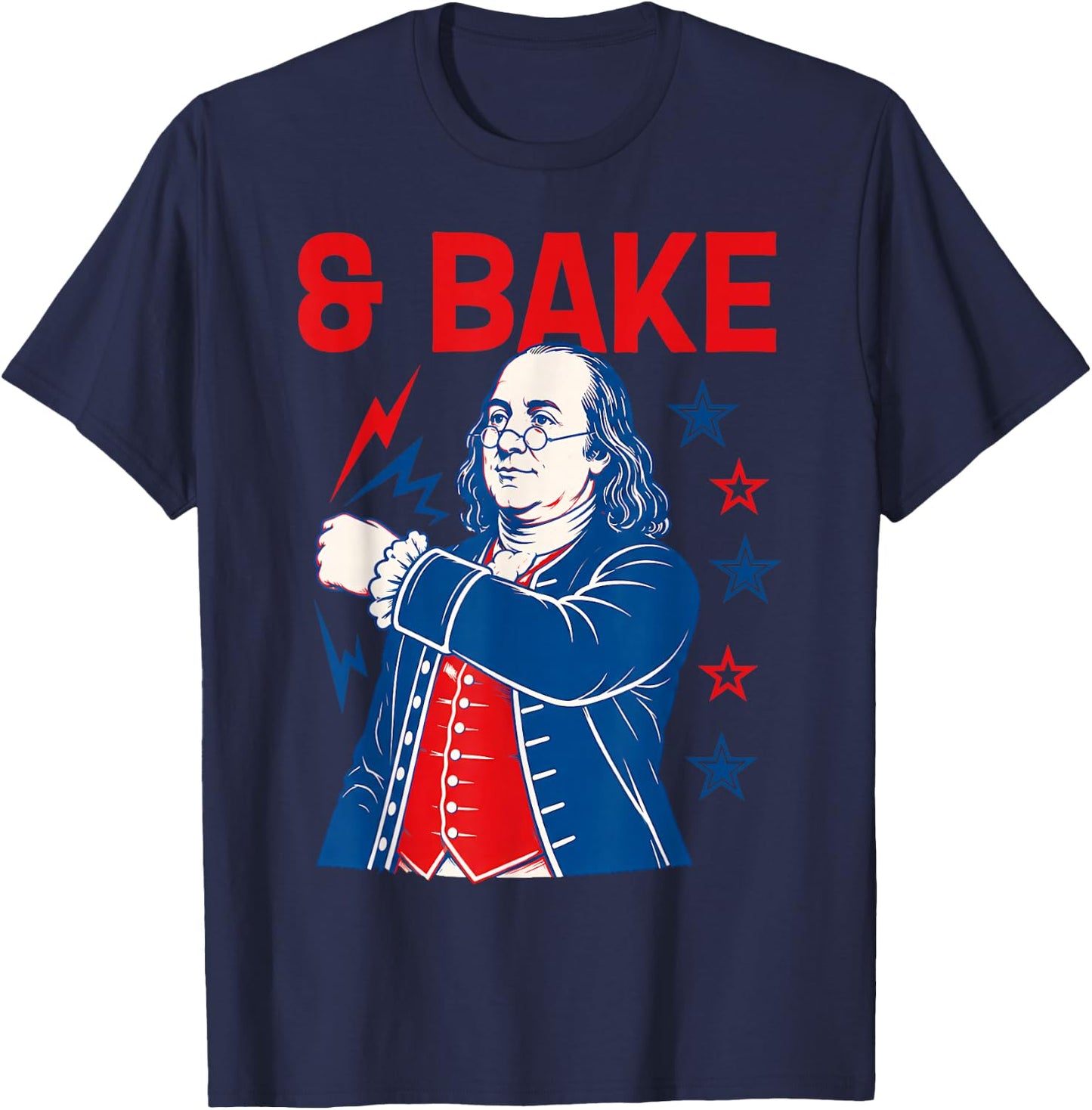 Funny Shake and Bake 4th of July Couple Matching T-Shirt - T-Shirt | Navy