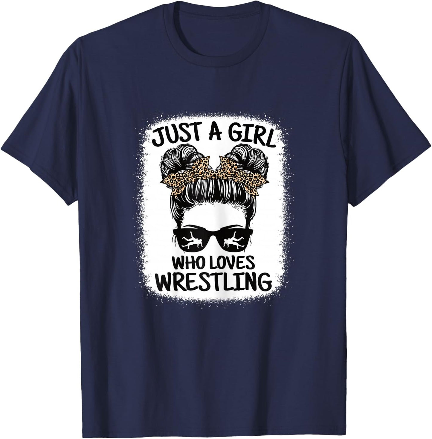 Just A Girl Who Loves Wrestling Funny Wrestle Lover Wrestler T-Shirt - T-Shirt | Navy