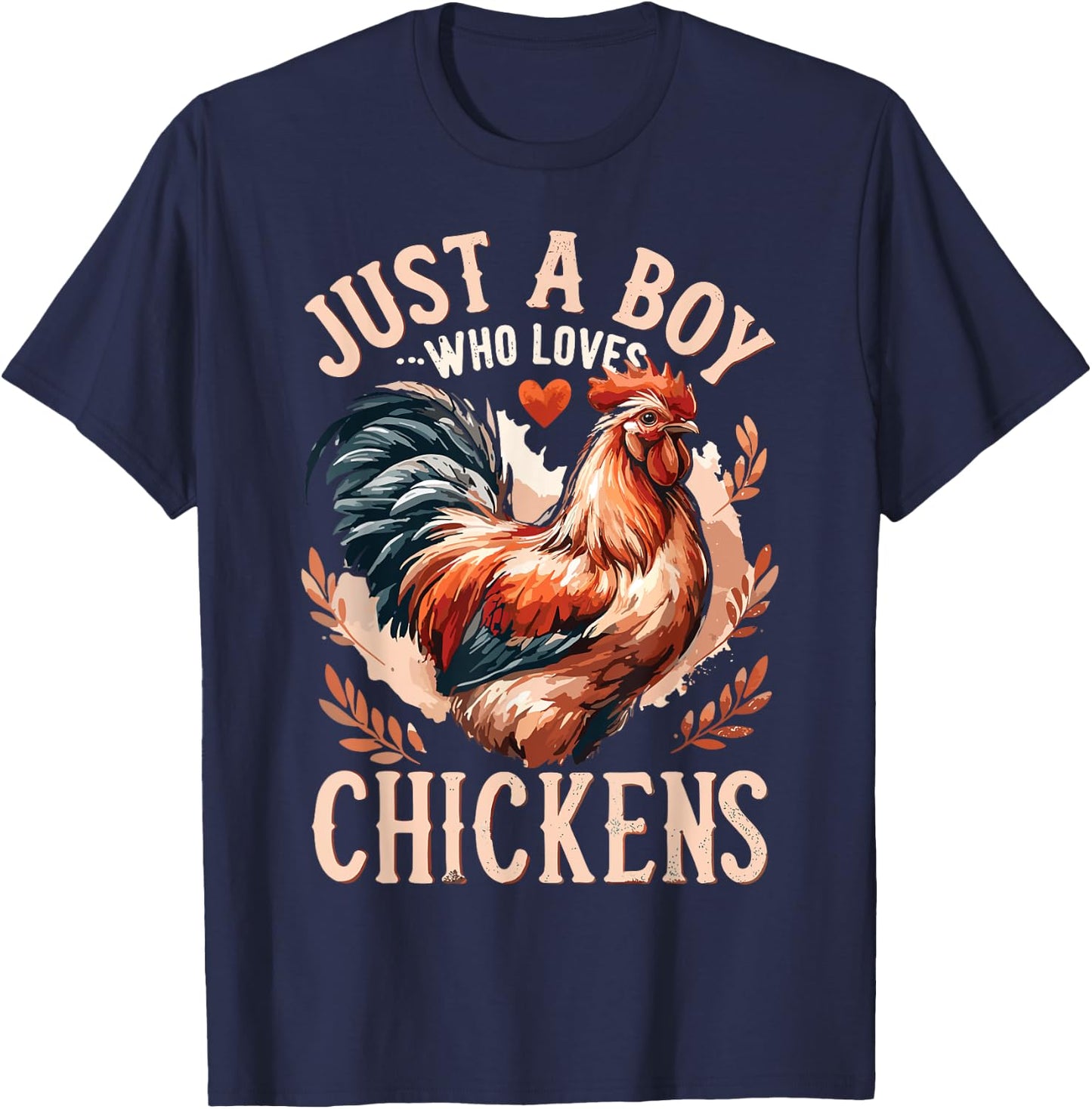 Chicken Lover Farmer Hen Farming Chicken Kids T-Shirt - T-Shirt | Navy