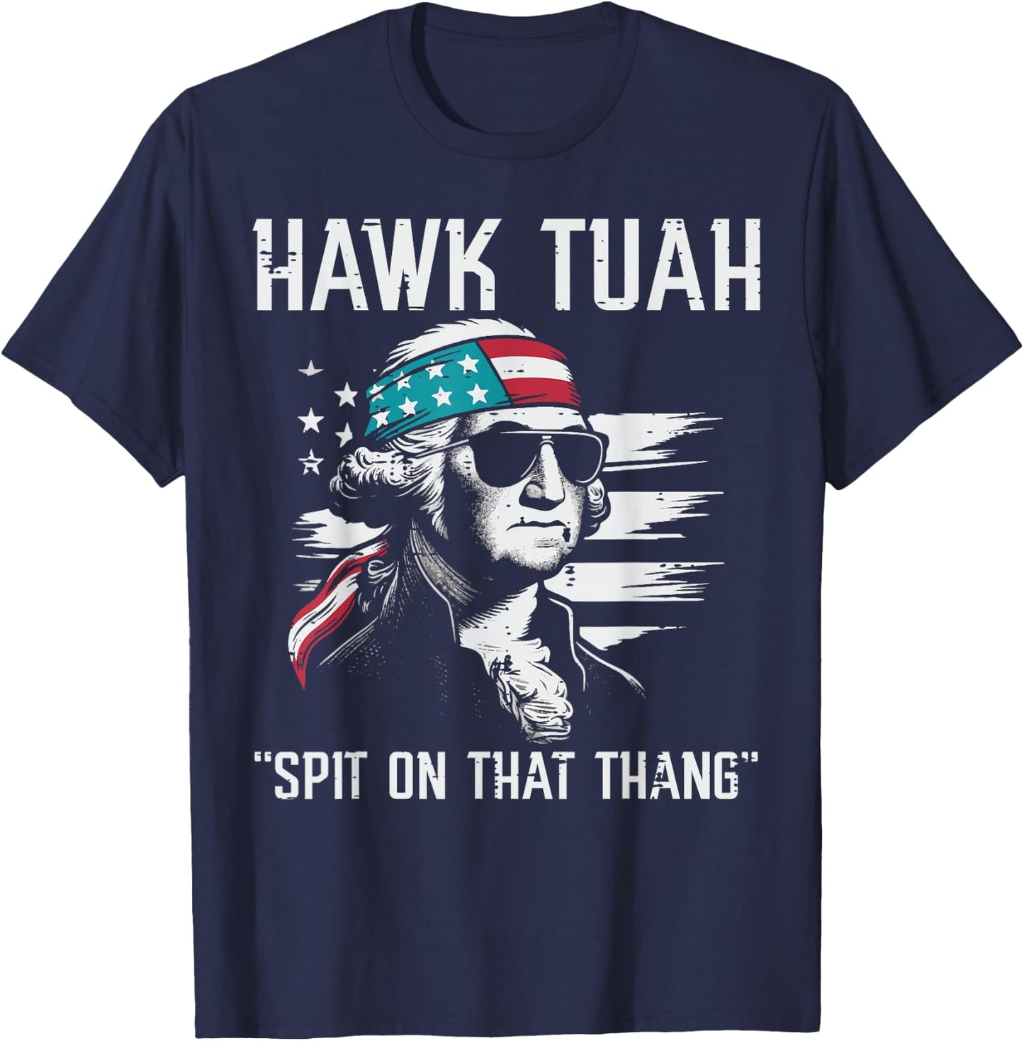4th of July Hawk Washington Funny American Men Women Kids T-Shirt - T-Shirt | Navy