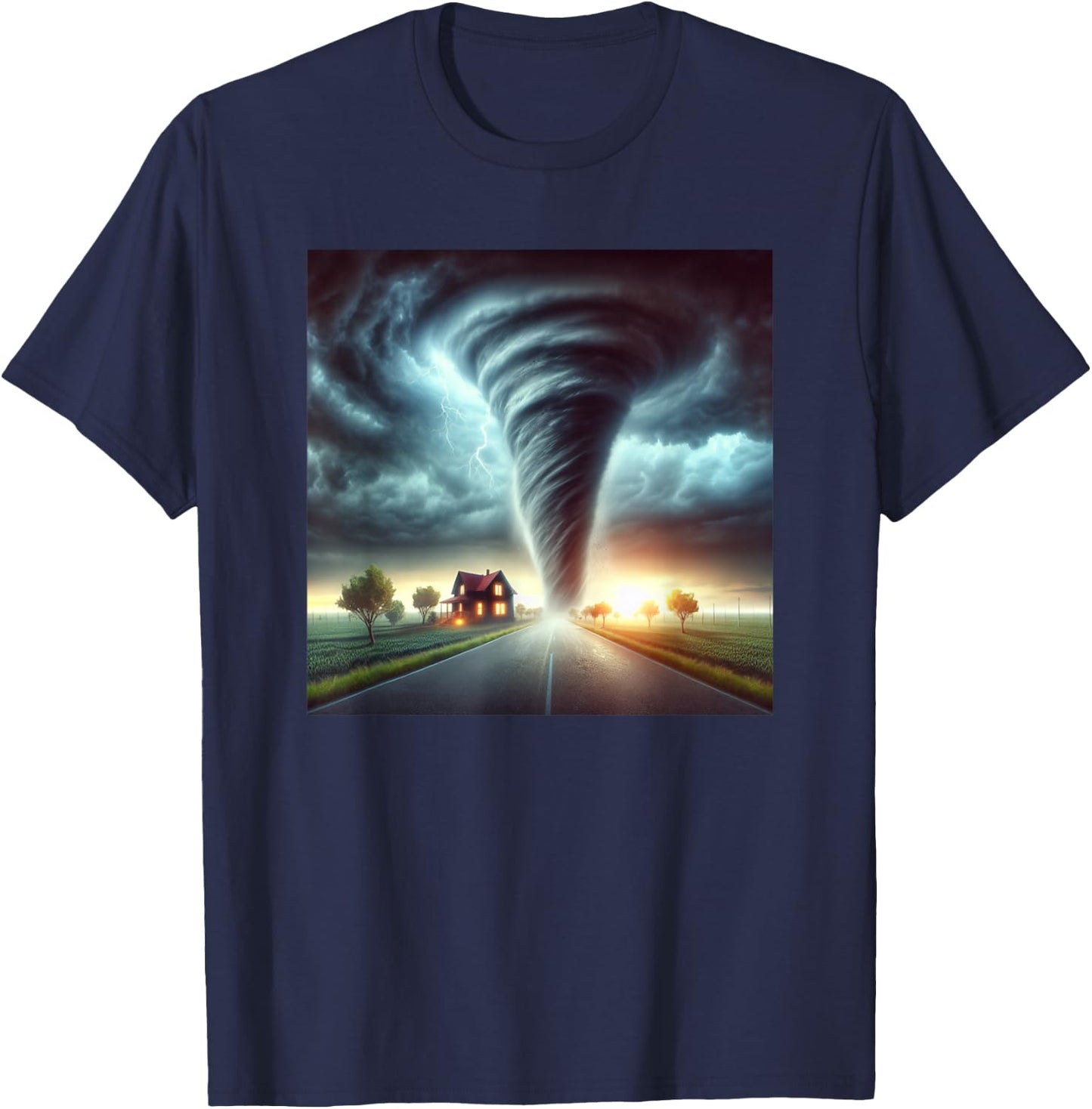 Meteorologist Storm Tornado Hurricane , Black, S T-Shirt - T-Shirt | Navy