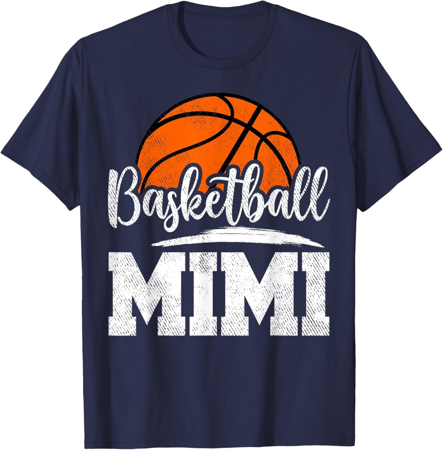 Basketball Mimi Basketball Player Game Day Mother's Day T-Shirt - T-Shirt | Navy
