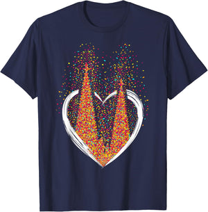 Cologne Cathedral Confetti in the Heart Carnival for Cologne Alaaf Cologne , black T-Shirt - T-Shirt | Navy