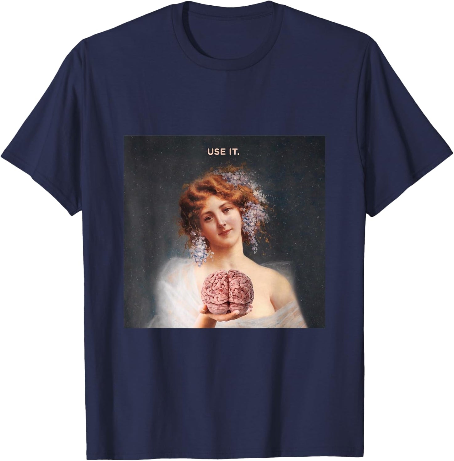 Lustiges mit Aufschrift "You're Stupid Use Your Brain" T-Shirt - T-Shirt | Navy