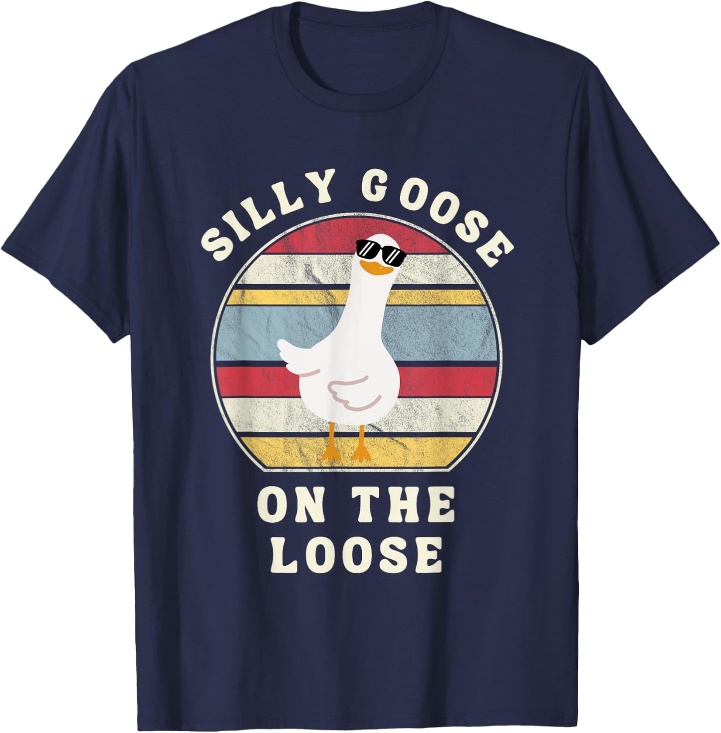 Embarrassing Silly Goose On The Loose Goose Costume Memes T-Shirt - T-Shirt | Navy