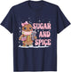 Sugar Spice Gingerbread Bougie Pink Christmas Retro Cookie T-Shirt - T-Shirt | Navy