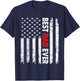Best Dad Ever American Flag Father's Day Usa Flag T-Shirt - T-Shirt | Navy