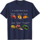 Types of ladybugs insects bug identification science T-Shirt - T-Shirt | Navy
