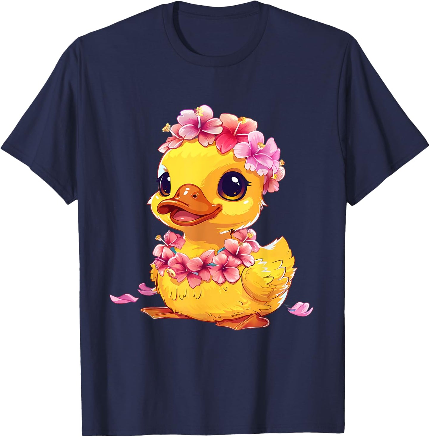 Rubber Duck Hawaiian Floral Hawaii Rubber Duck Lover T-Shirt - T-Shirt | Navy