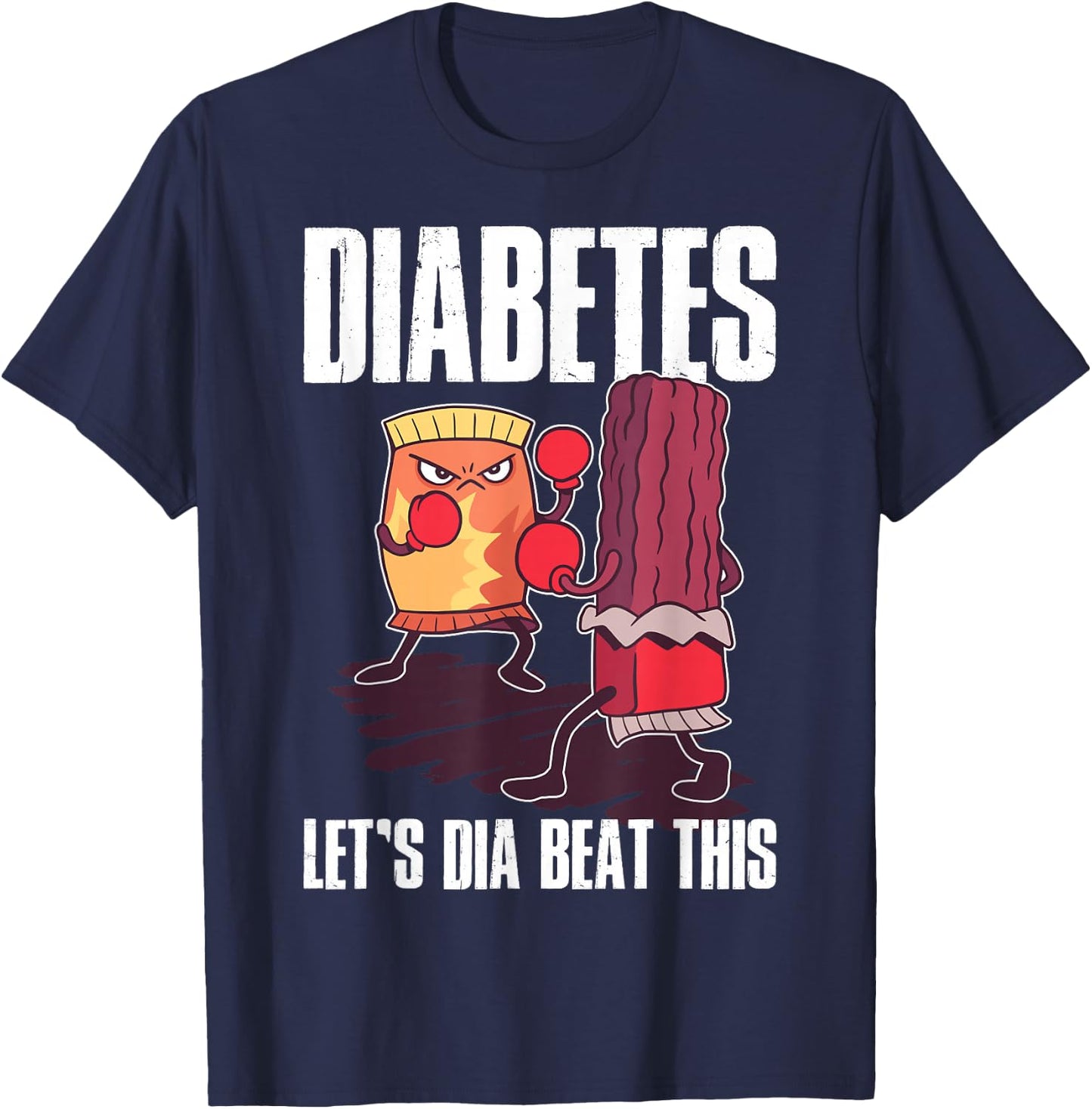 Diabetes Lets Dia Beat This Diabetic T-Shirt - T-Shirt | Navy