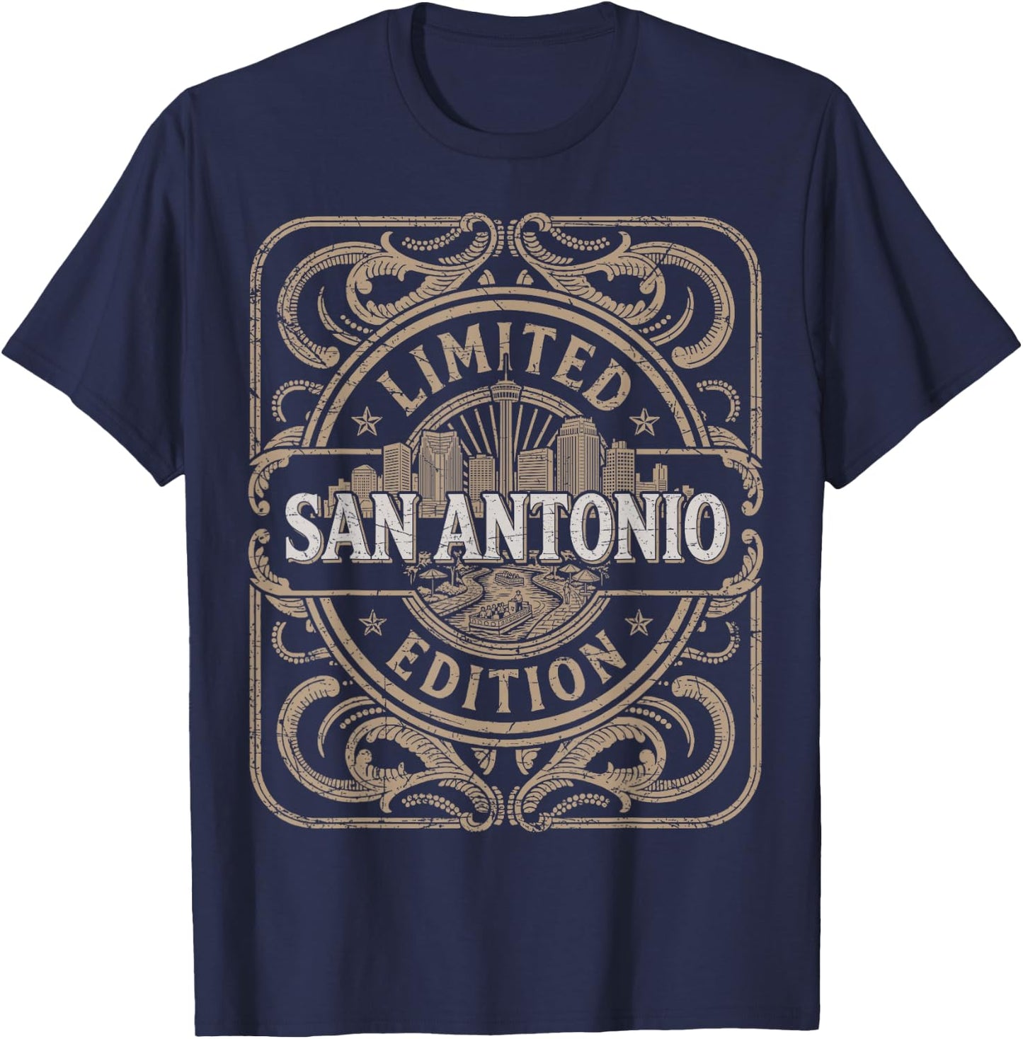 San Antonio Vintage San Antonio Texas T-Shirt - T-Shirt | Navy