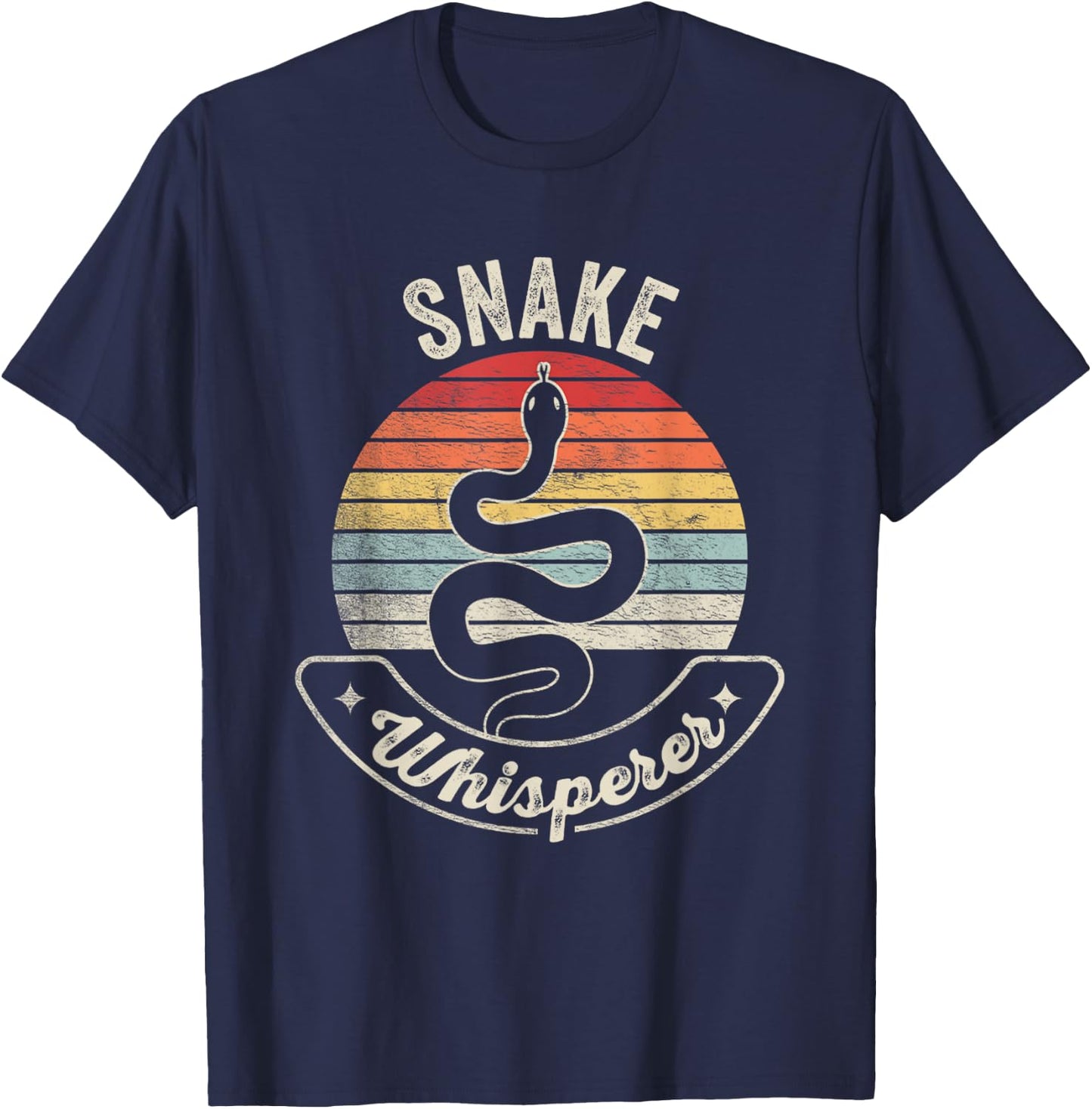 Retro Vintage Snake Whisperer Snake Lover Funny Snake T-Shirt - T-Shirt | Navy