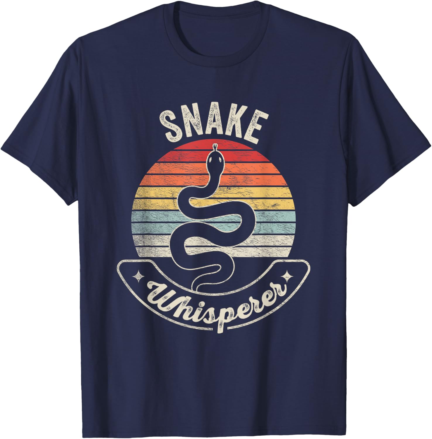 Retro Vintage Snake Whisperer Snake Lover Funny Snake T-Shirt - T-Shirt | Navy