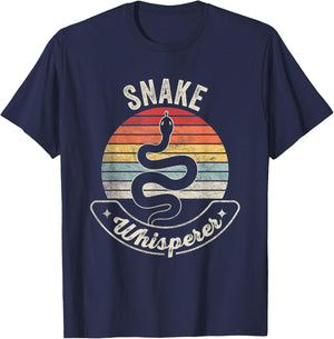 Retro Vintage Snake Whisperer Snake Lover Funny Snake T-Shirt - T-Shirt | Navy