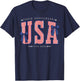 USA 1776 2026 Polka dots with Bows America 250th Anniversary T-Shirt - T-Shirt | Navy
