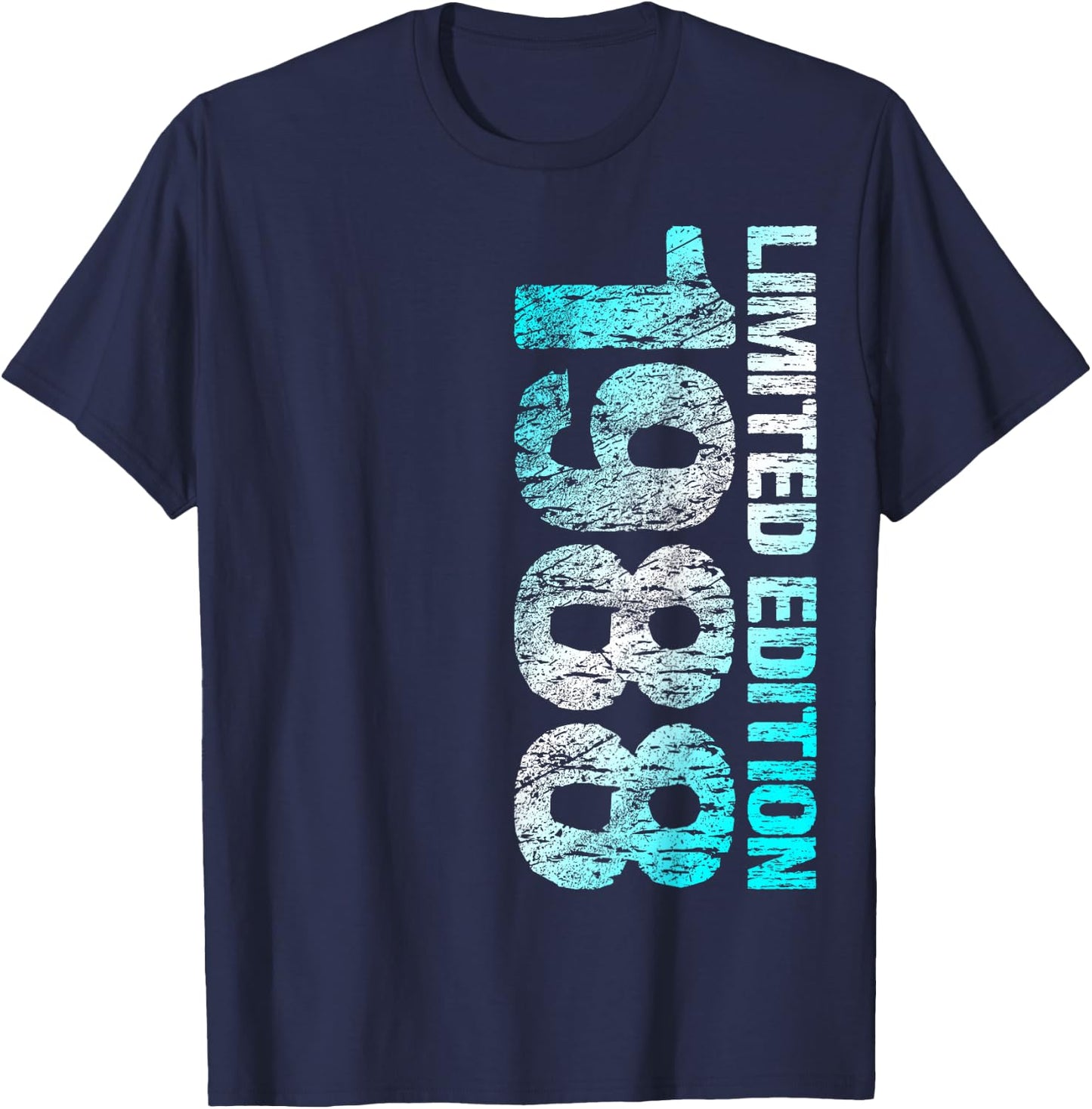 1988 Man Woman 35th Birthday Limited Edition 35 , black T-Shirt - T-Shirt | Navy