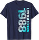 1988 Man Woman 35th Birthday Limited Edition 35 , black T-Shirt - T-Shirt | Navy