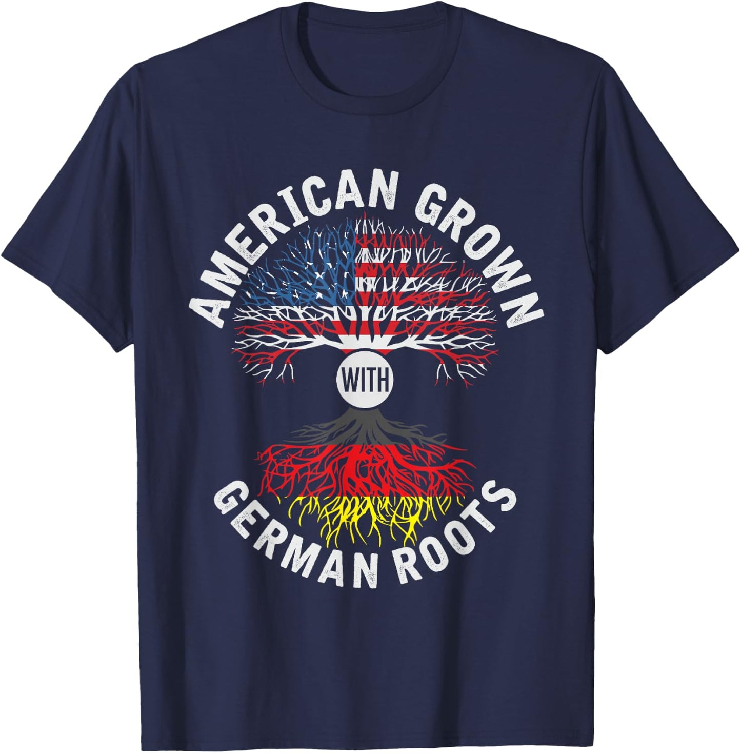 German American Shirt German Roots Gift T-Shirt - T-Shirt | Navy