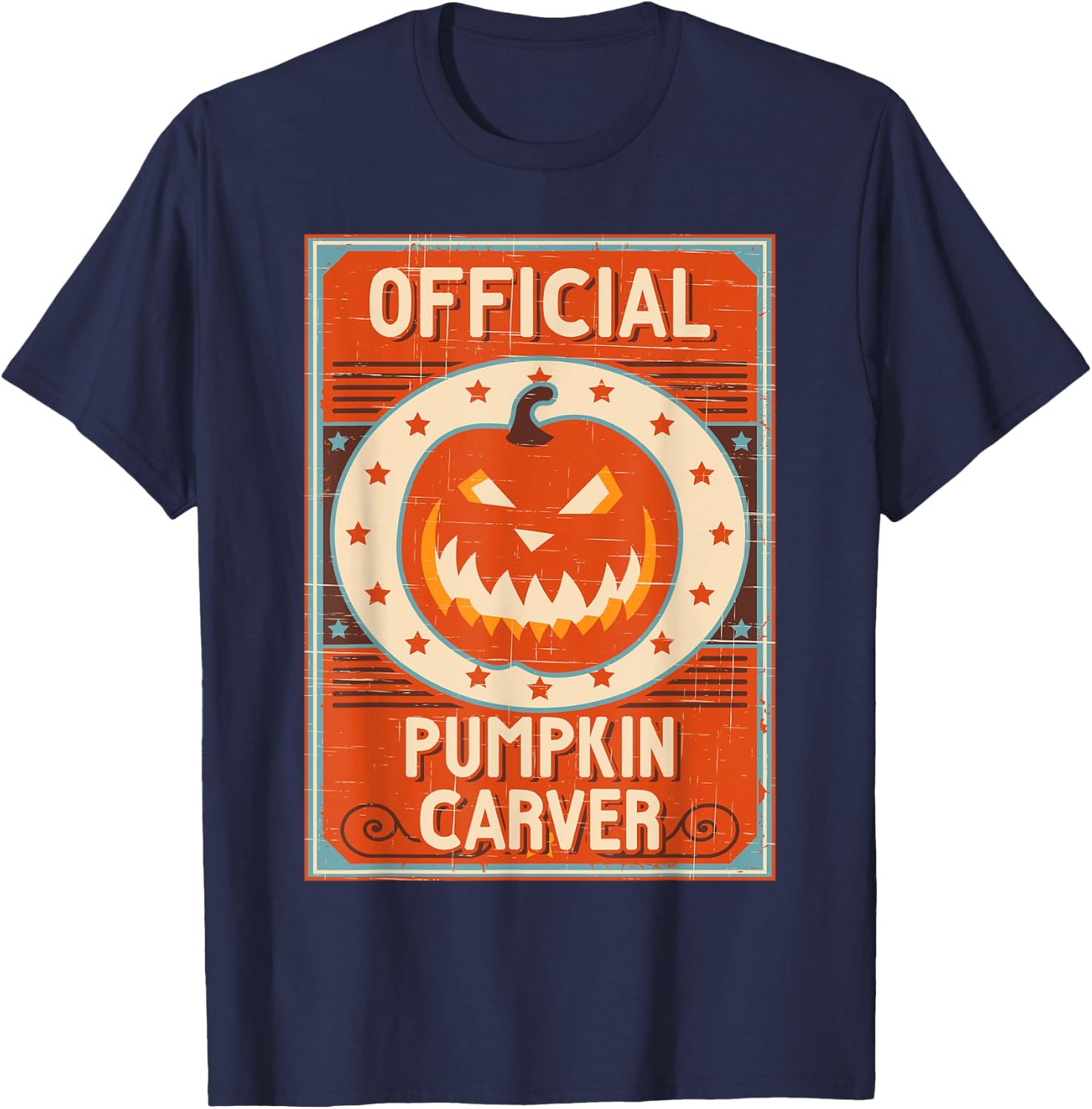 Official Pumpkin Carver Shirt For Halloween T-Shirt - T-Shirt | Navy