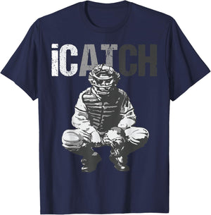 iCatch Baseball Player Catchers Catchers T-Shirt - T-Shirt | Navy