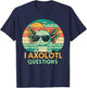 I Axolotl Questions Kids Retro Vintage T-Shirt - T-Shirt | Navy