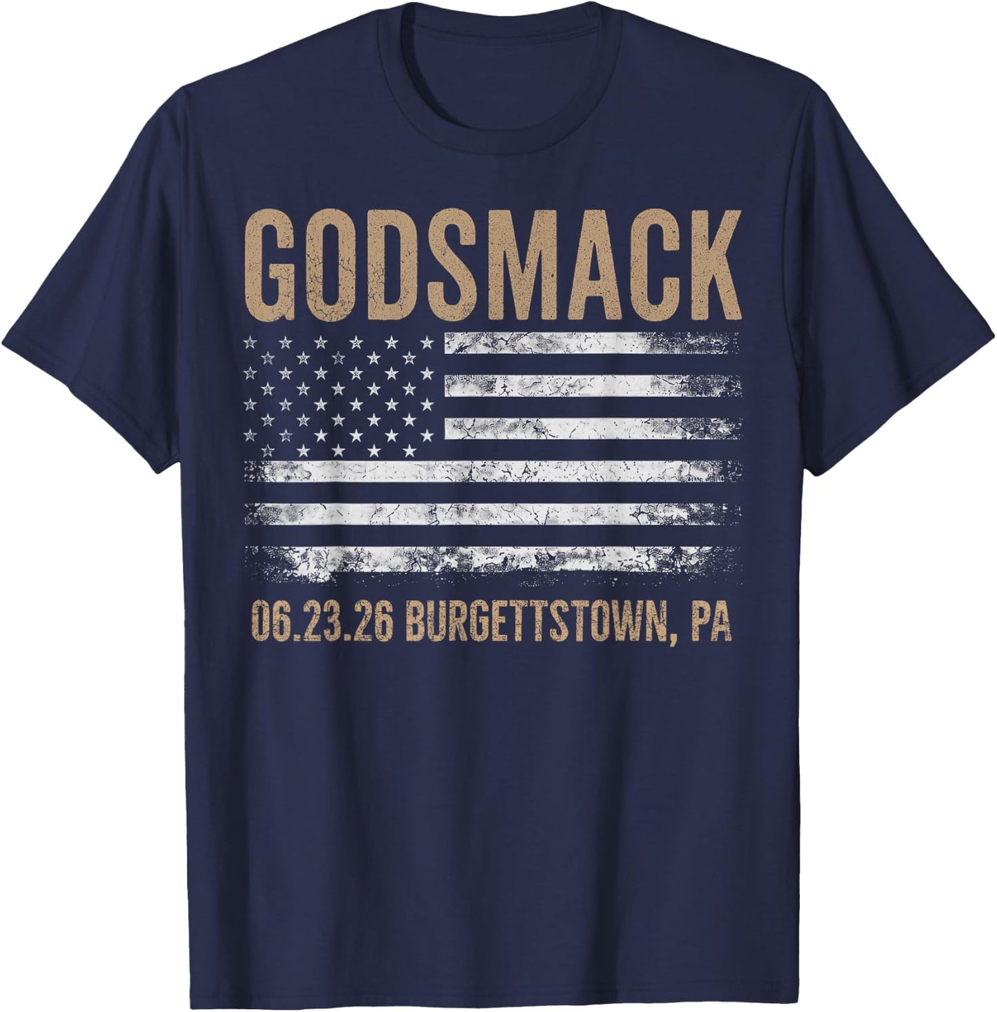Godsmack The Rise of Rock 2026 Burgettstown T-Shirt - T-Shirt | Navy