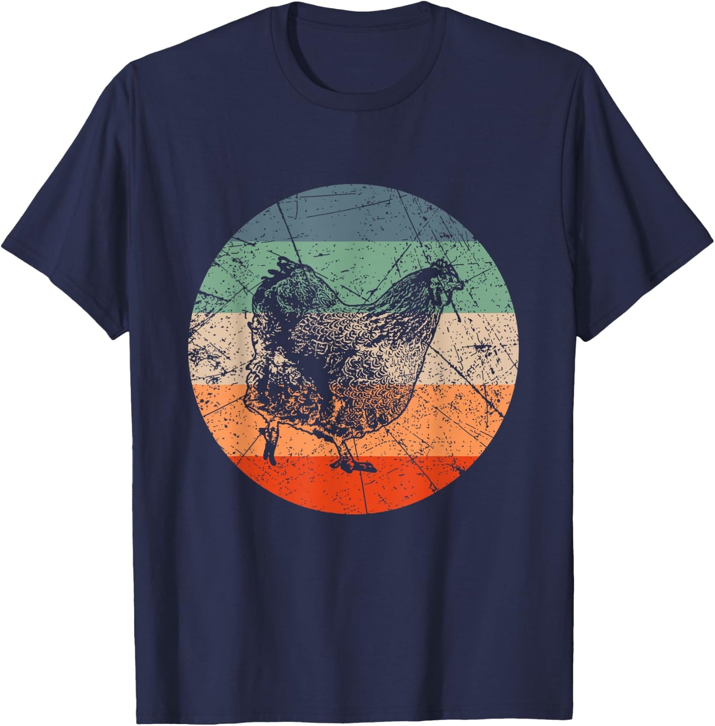Retro Huhn-Silhouette – Farmer Vintage Orpington T-Shirt - T-Shirt | Navy