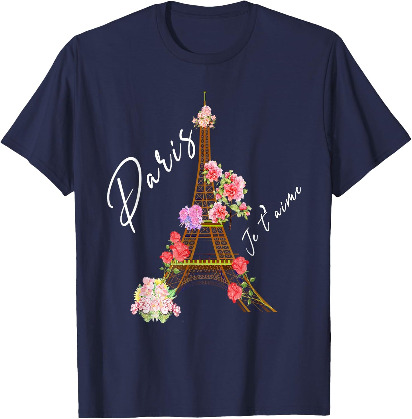 I Love Paris - Eiffel Tower France Souvenir Apparel T-Shirt - T-Shirt | Navy