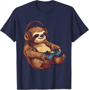 Sloth gaming T-Shirt - T-Shirt | Navy