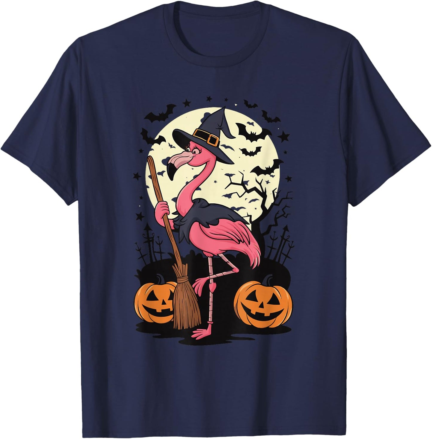 Flamingo Witch T-Shirt - T-Shirt | Navy