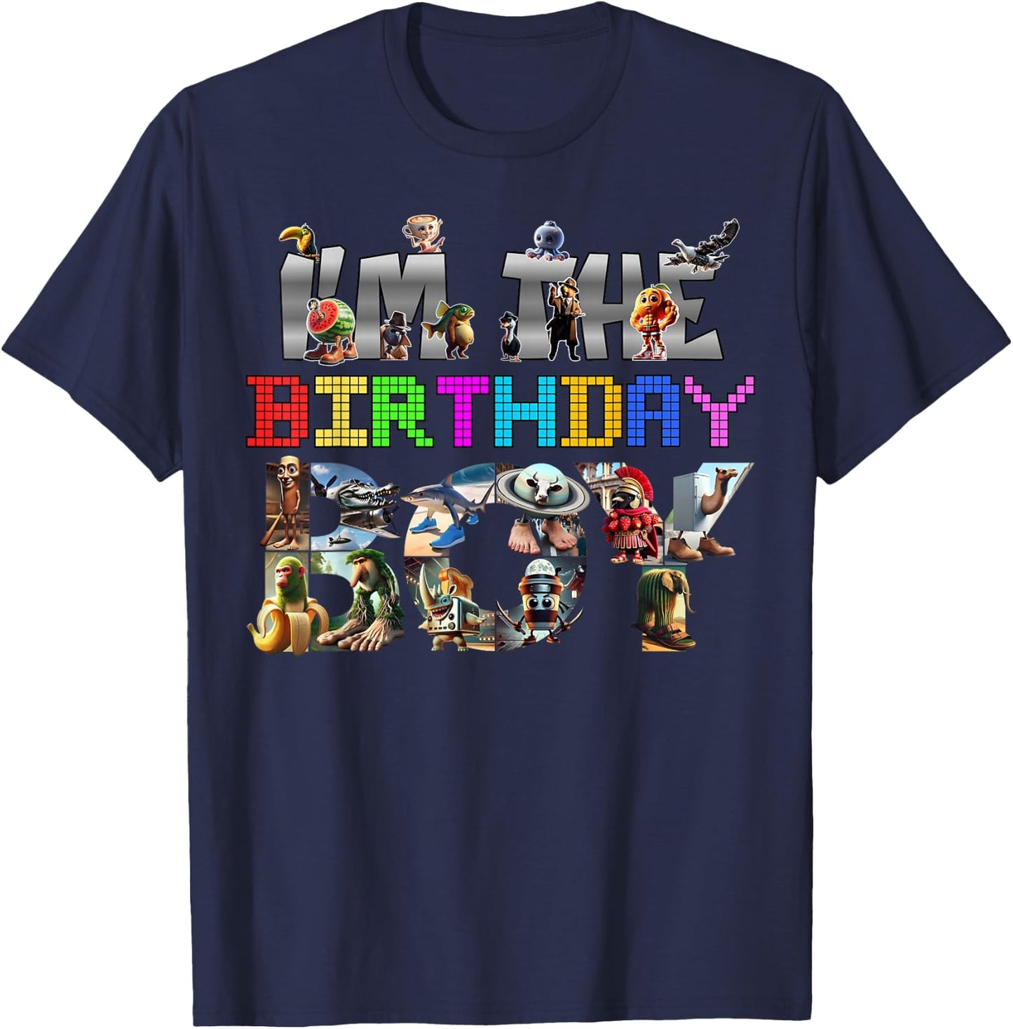 I'm The Birthday Boy Italian Brainrot Meme Party Funny T-Shirt - T-Shirt | Navy