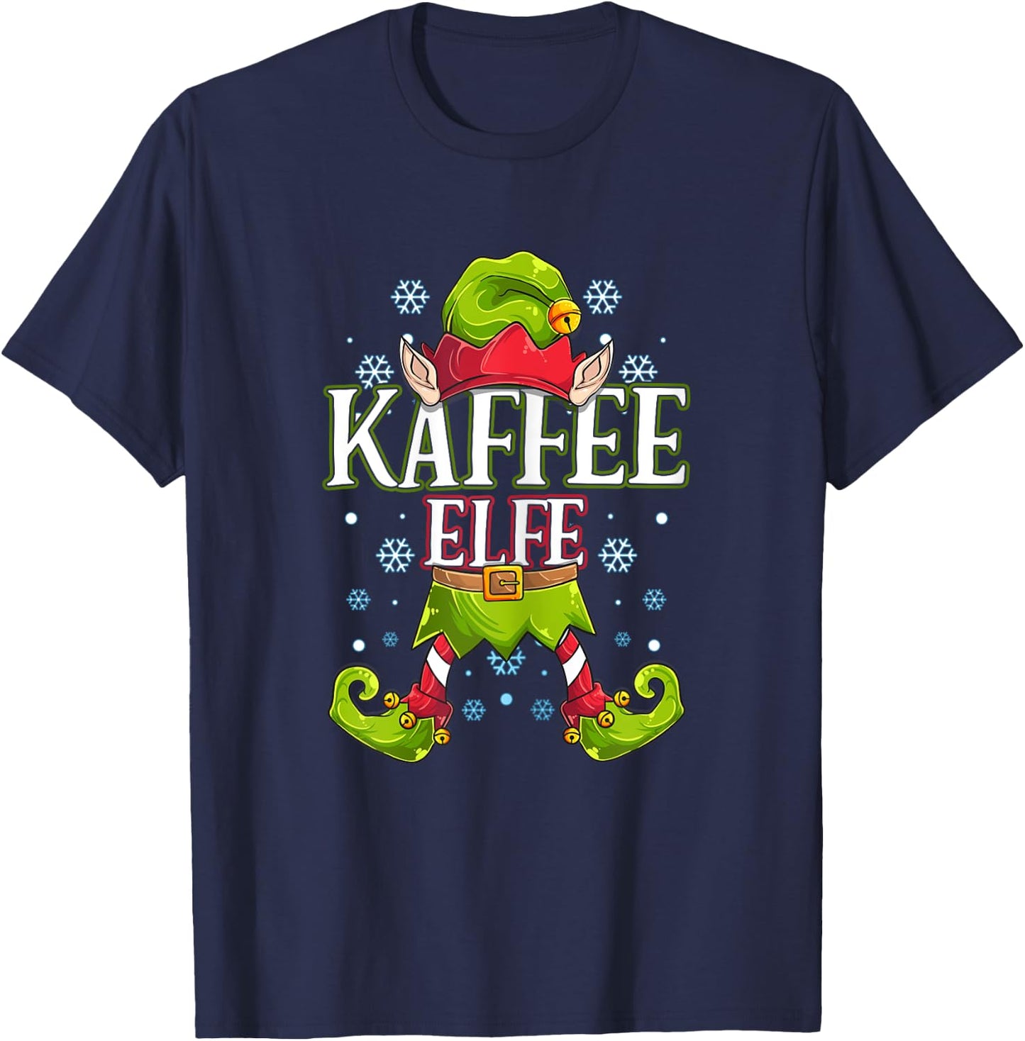 Kaffeelfe Weihnachtsoutfit Weihnachten Familie Outfit T-Shirt - T-Shirt | Navy