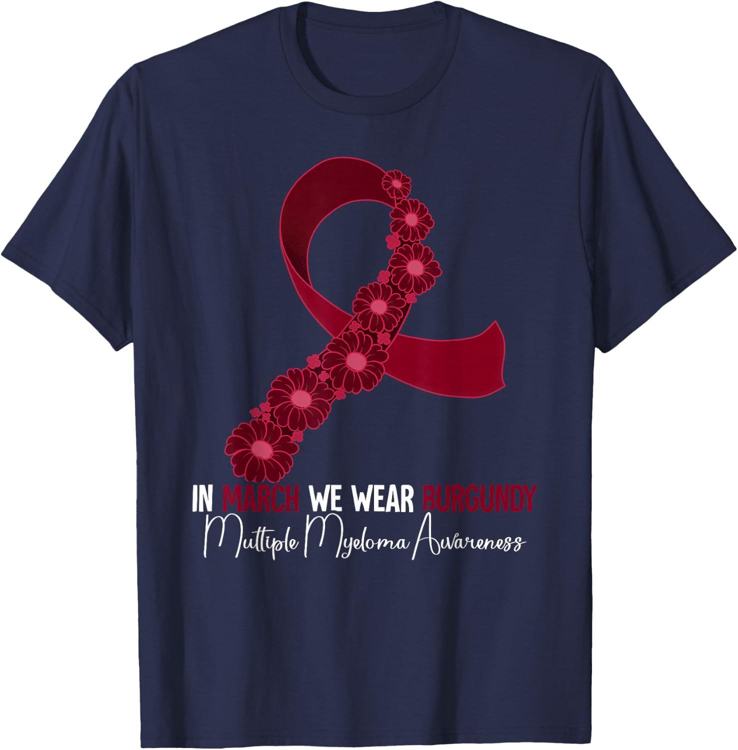 Multiple Myeloma Awareness T-Shirt - T-Shirt | Navy