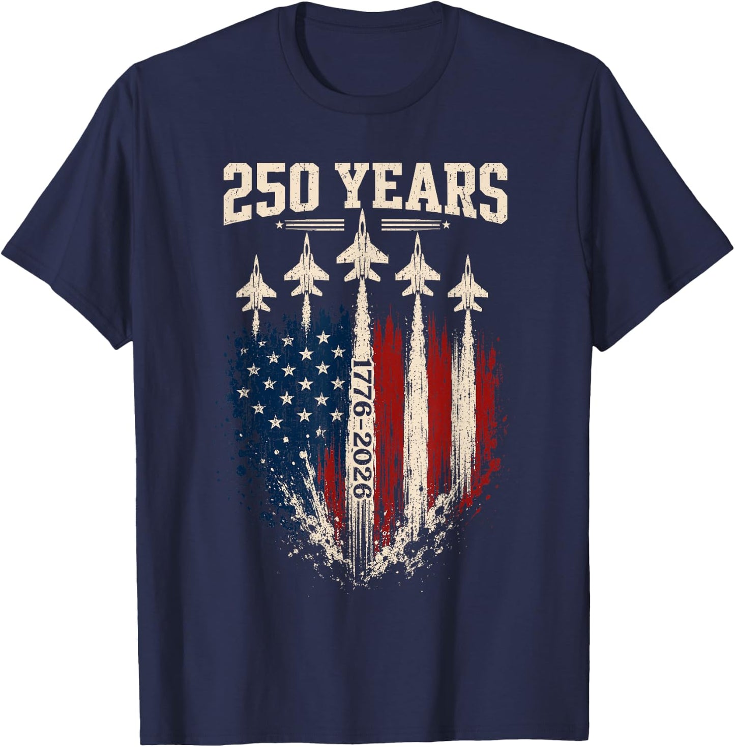 250 Anniversary USA Patriotic 250 Years American 4th of July T-Shirt - T-Shirt | Navy