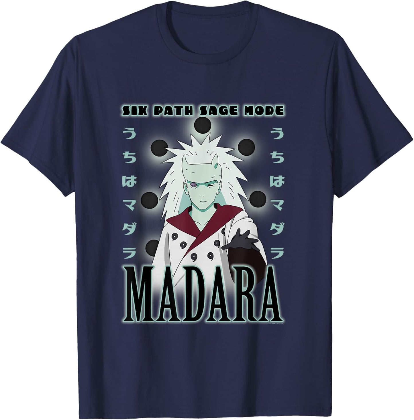 Naruto Shippuden Madara Six Path Sage T-Shirt - T-Shirt | Navy
